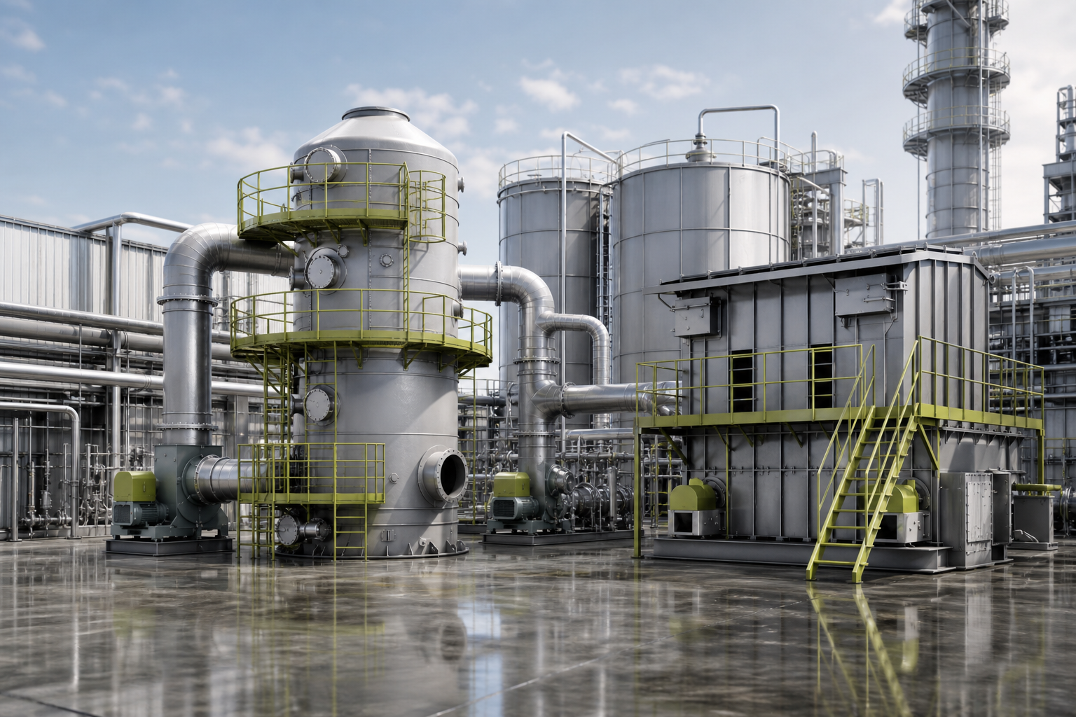 AIER exhaust gas treatment application for chemical process exhaust