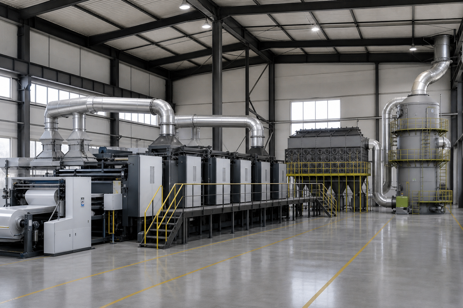 AIER exhaust gas treatment application for solvent-containing industrial exhaust