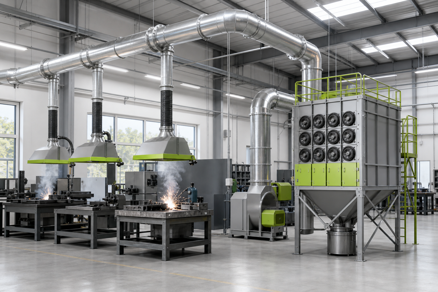 AIER dust collection application for workshop dust extraction