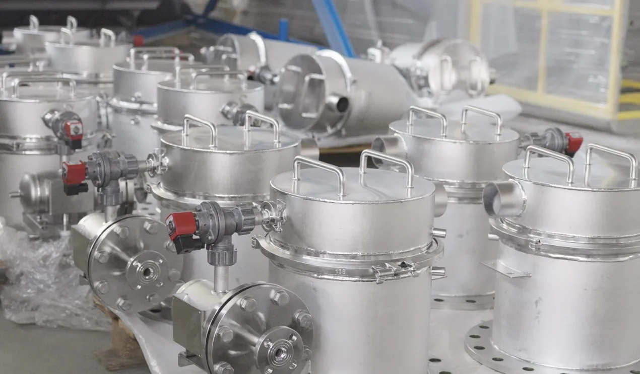 Stainless steel powder handling and dust collection components manufactured for battery-grade duty